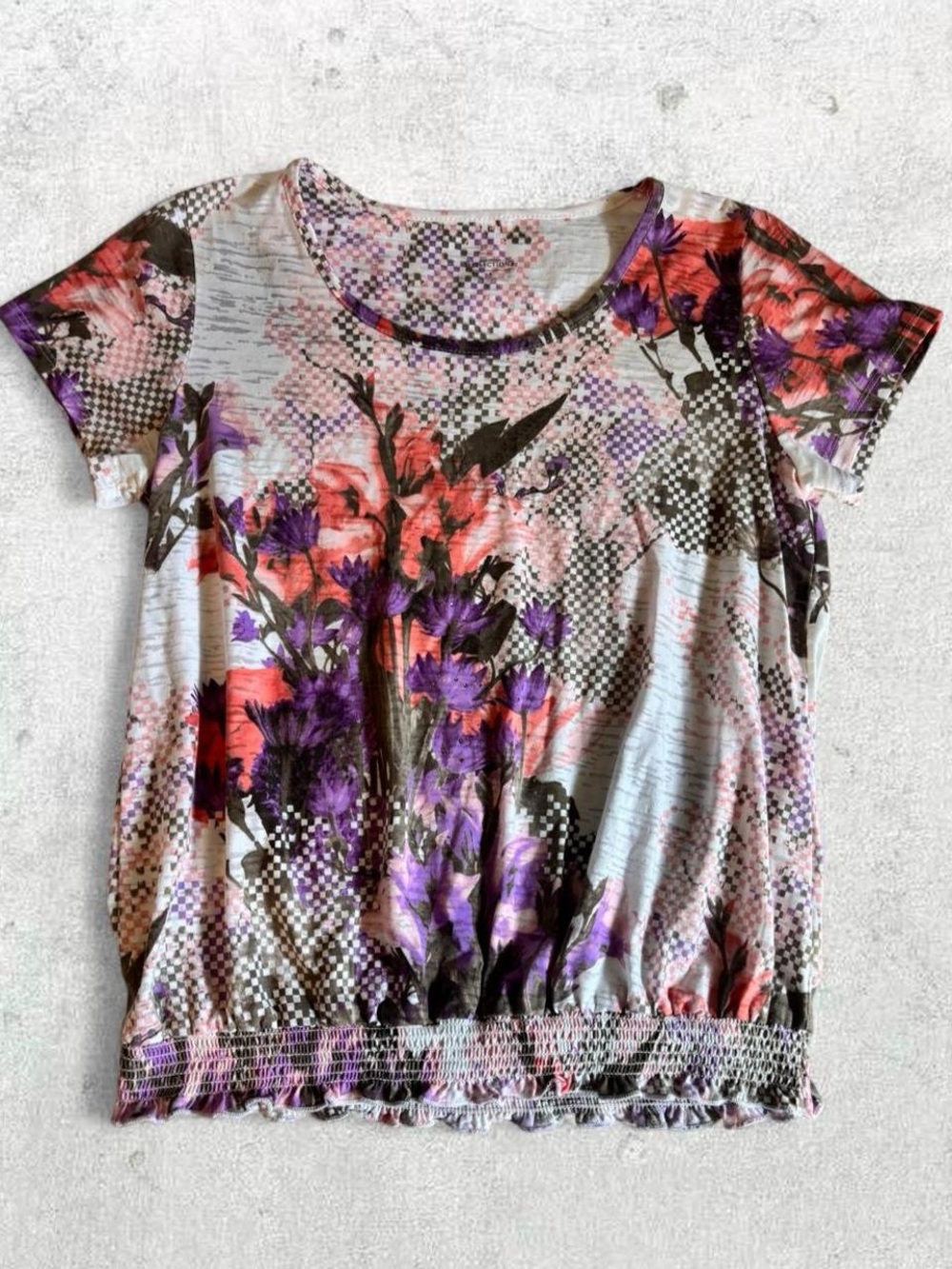 Northern Reflections Floral Short Sleeve Top